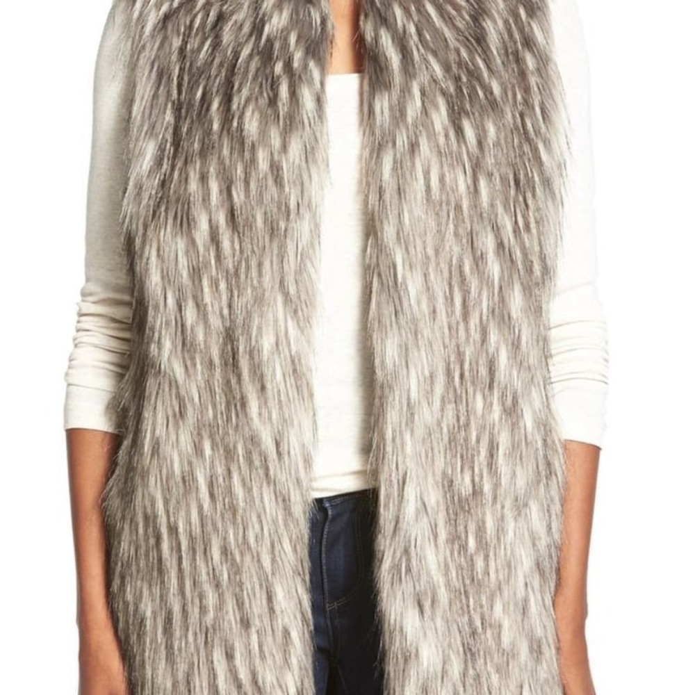 Faux fur vest. Worn once